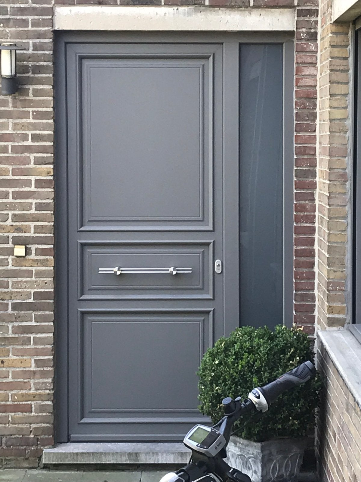 Aluminium voordeur met zijlicht kleur: gebroken wit, Doe-het-zelf en Bouw, Ophalen, Nieuw, Buitendeur