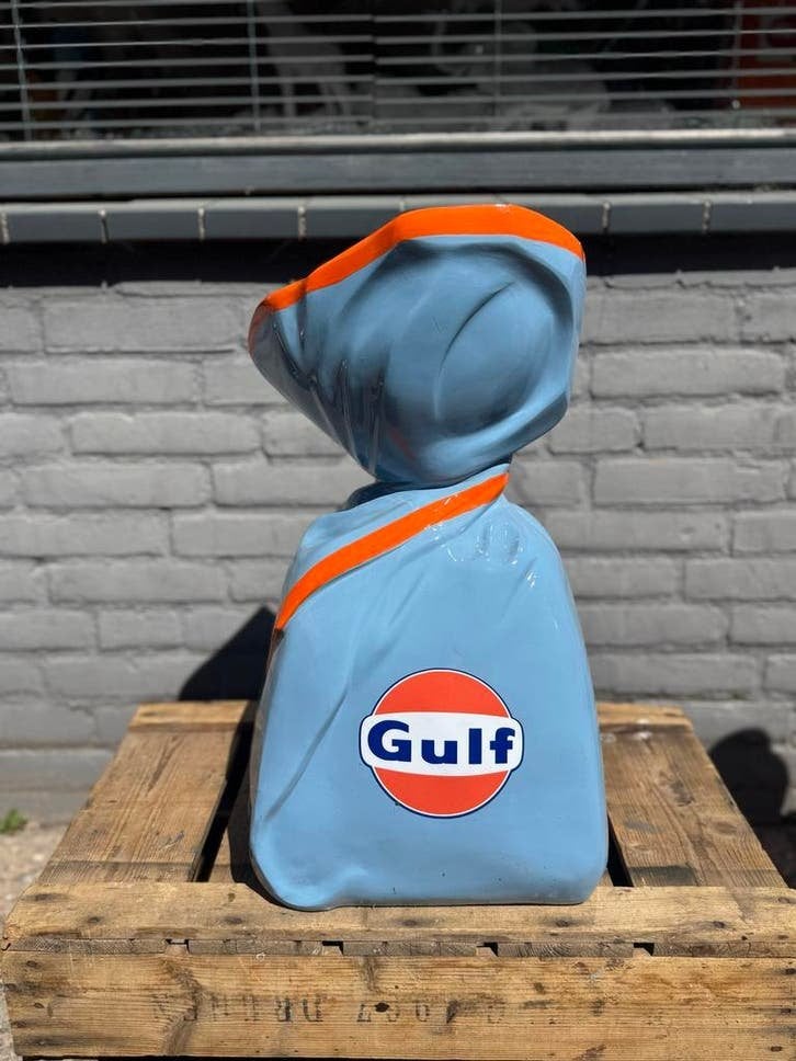 Unieke Gulf Oliezak Decoratie - Vintage Look