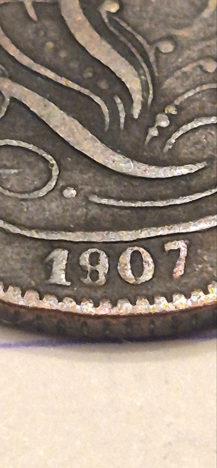 Zeer zeldzame 1 centiem koper leopold 2 van 1907/807  Vlaams, Ophalen of Verzenden, Overig, Losse munt