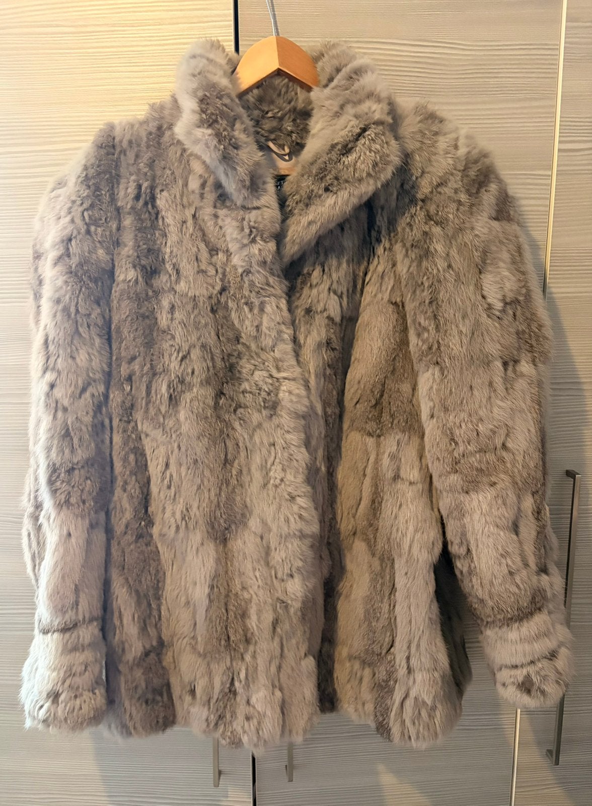 Manteau fourrure, Enlèvement, Comme neuf, Taille 42/44 (L), Beige