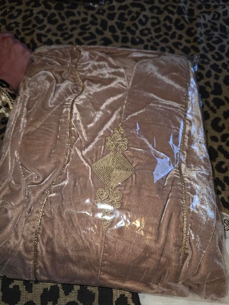 Luxe oversized kaftan beige goud wijde mouwen M tot 3/4XL ne, Ophalen of Verzenden, Nieuw, Maat 38/40 (M), Beige