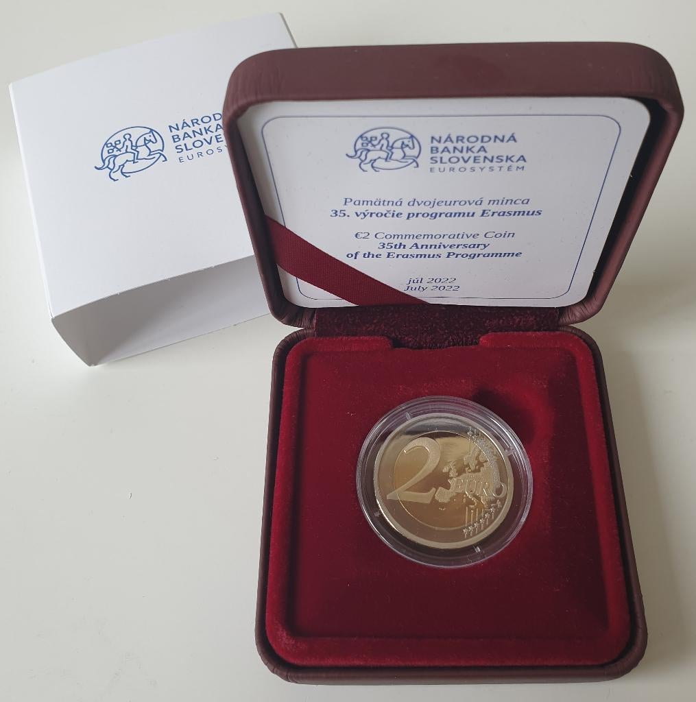 Slowakije 2 euro 2022 Erasmus Proof kwaliteit (schaars), Postzegels en Munten, Verzenden, Slowakije, 2 euro, Losse munt