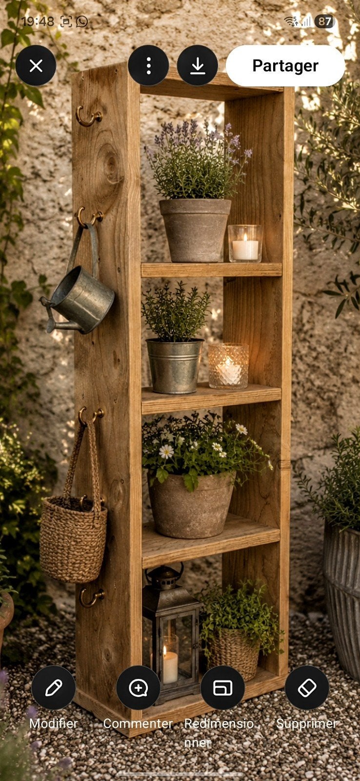 Étagère decorative, Enlèvement