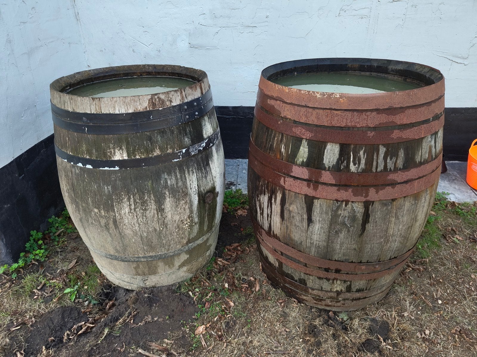 Wijnvat 2 stuks, Tuin en Terras, 150 liter of meer, Ophalen, Gebruikt, Hout
