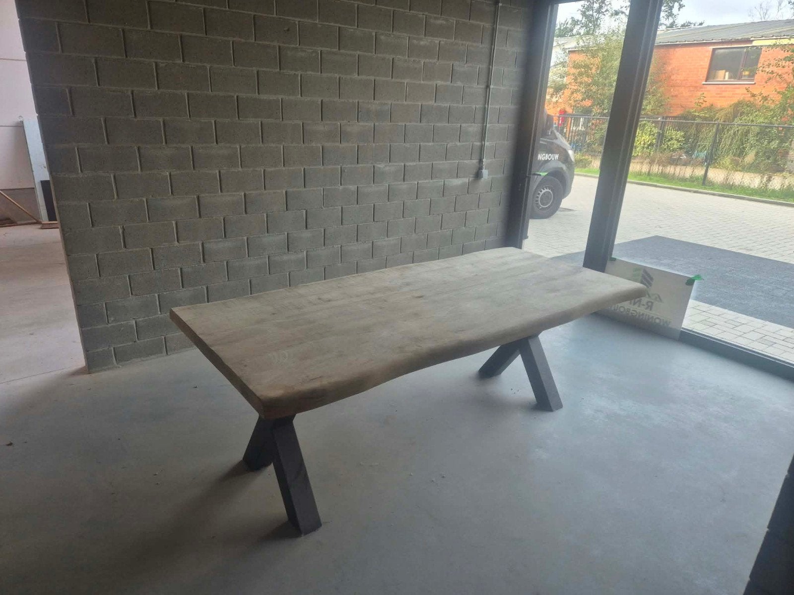 Eettafel 6-8 personen, Huis en Inrichting, Ophalen, Gebruikt, 200 cm of meer, 50 tot 100 cm