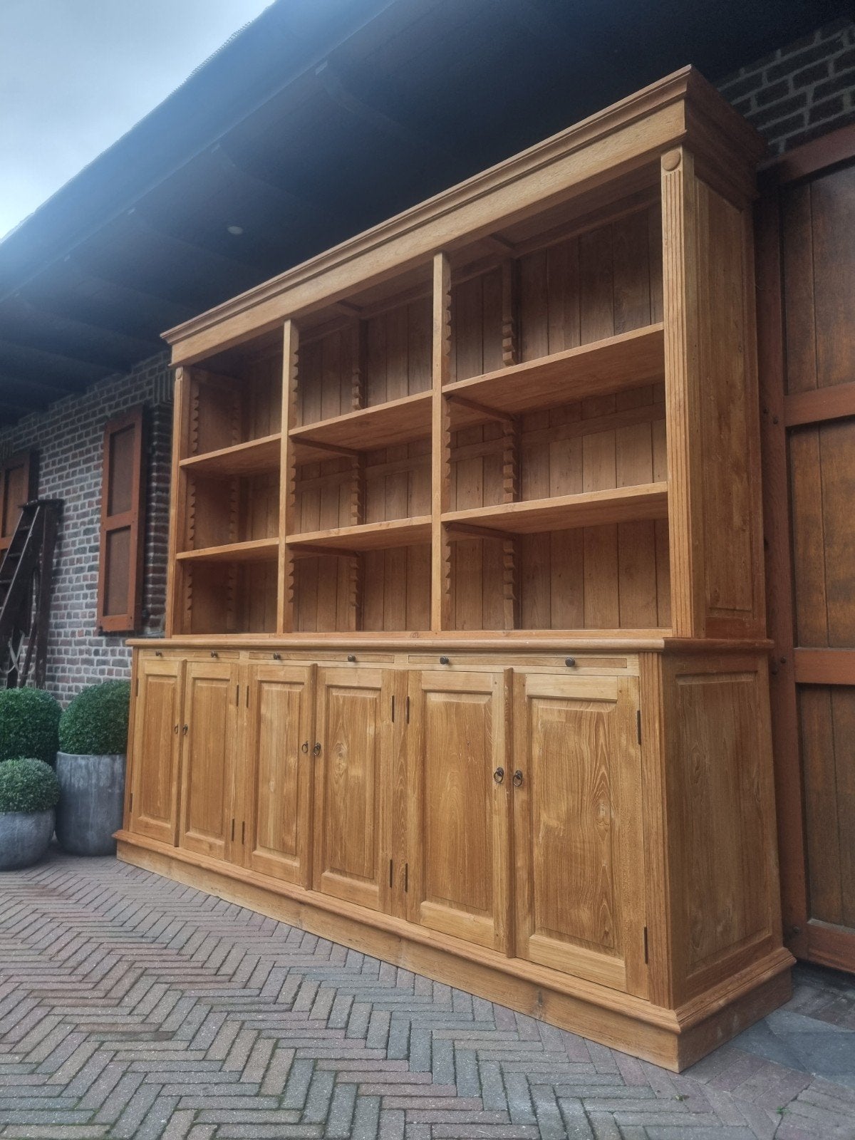 bibliothèque/étagère en teck ART :, Teck, Avec porte(s), 200 cm ou plus, .