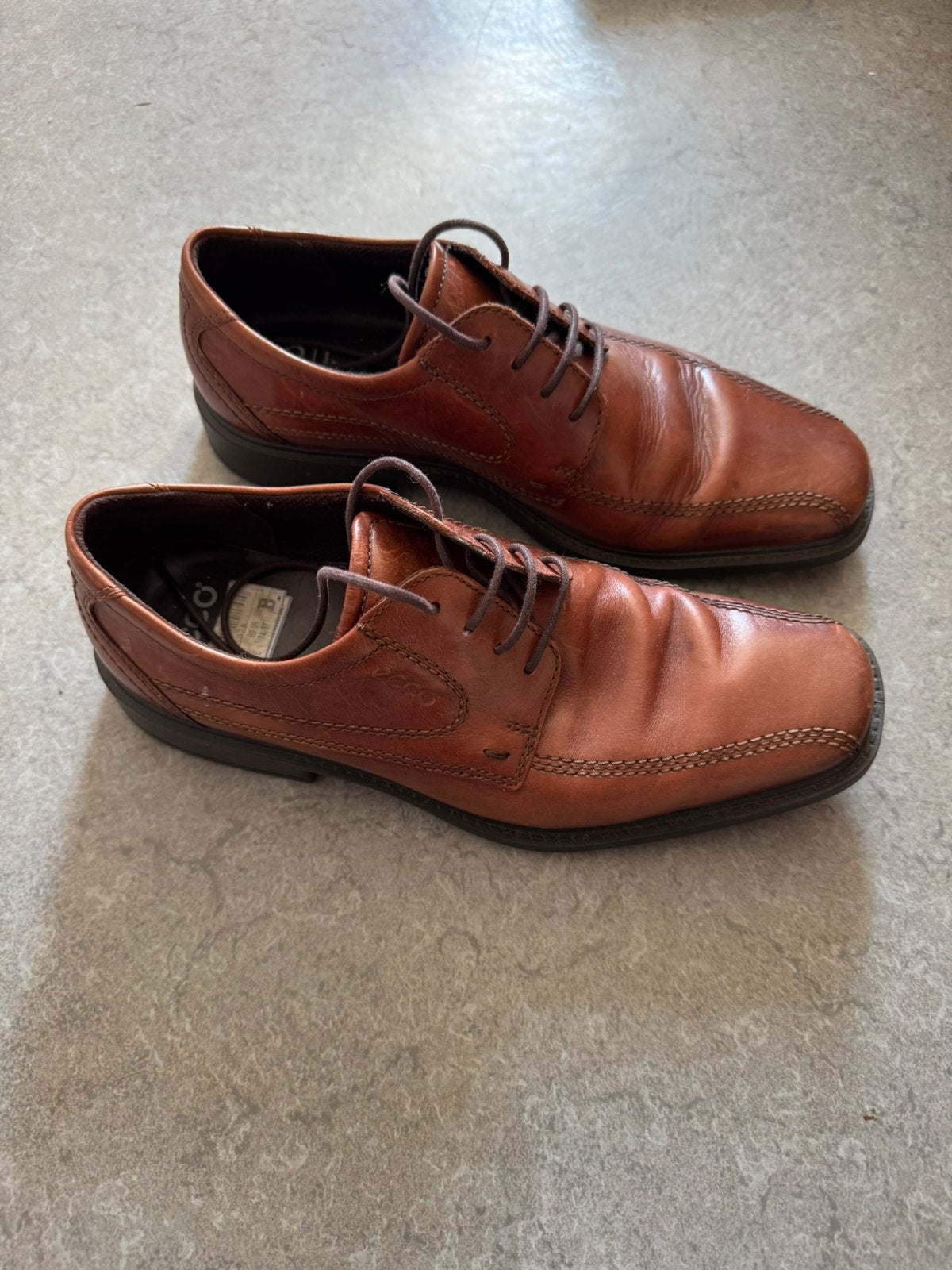 Lederen ECCO Herenschoenen 41, Kleding | Heren, Ophalen of Verzenden, Zo goed als nieuw