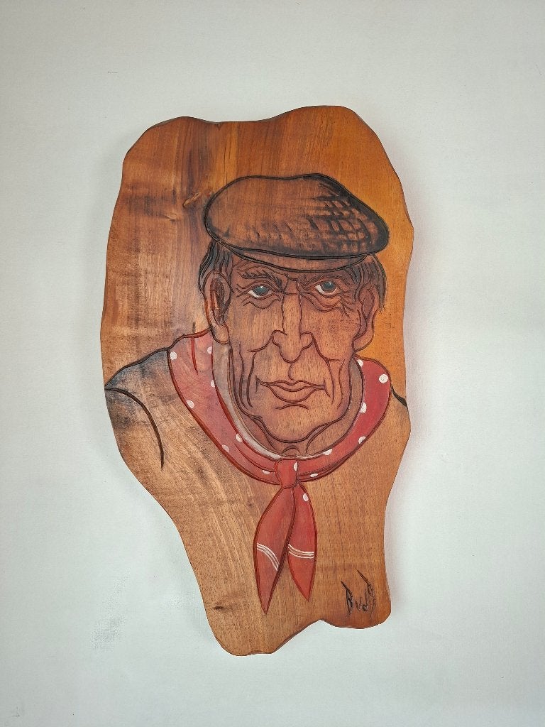Houtsculptuur van Bert Van den Broeck, Antiek en Kunst, Ophalen, Houtsnijwerk, 50 - 100 cm, Hout