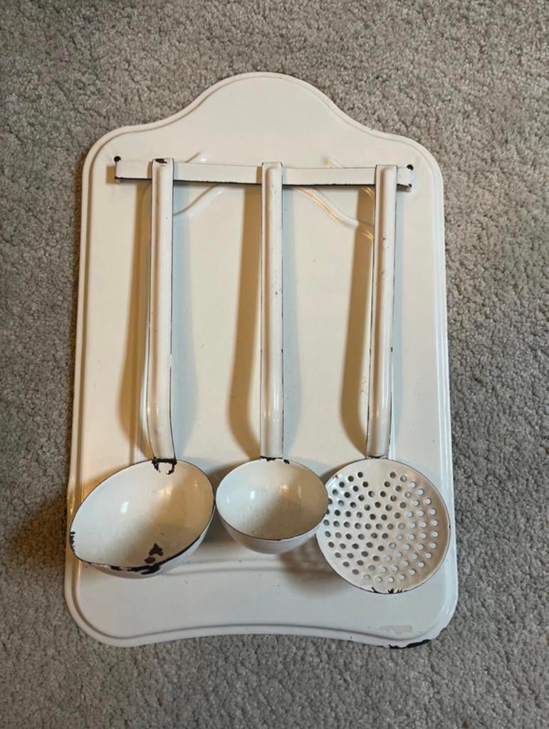 Charmant vintage emaille setje te koop, Ophalen
