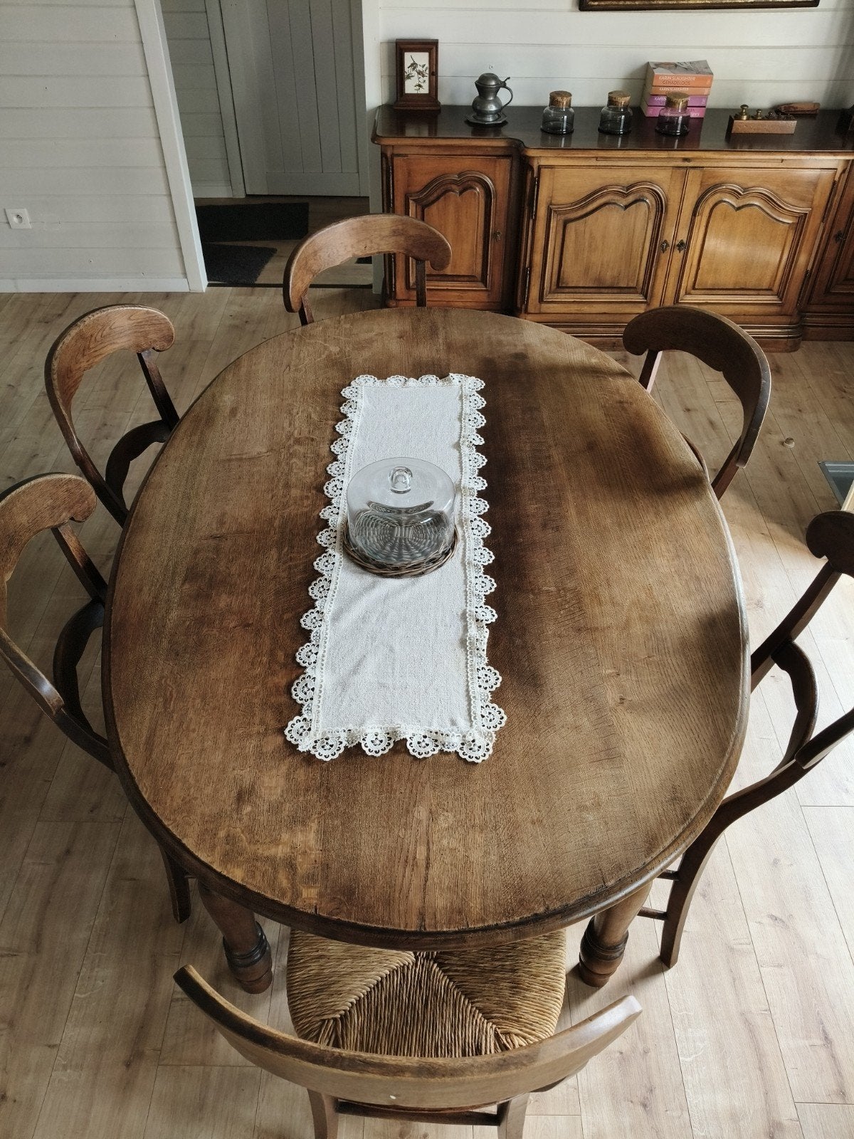 houten tafel met 6 stoelen, Ophalen