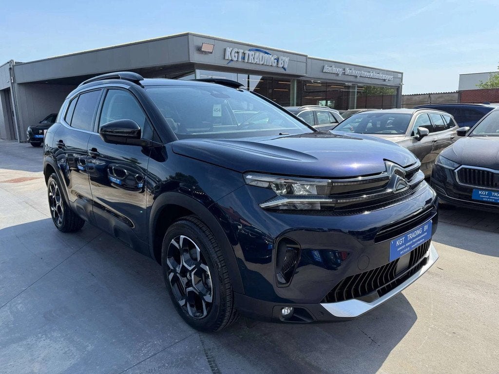 Citroën C5 Aircross 1.2i HYBRID 145PK AUTOMAAT DODE HOEK CA, Auto's, Gebruikt, Zwart, 1199 cc, https://public.car-pass.be/vhr/b5cf997a-1978-4cf5-8382-ef1306de4366