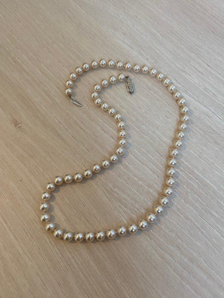 Collier en perles, Enlèvement ou Envoi, Comme neuf, Beige, Autres matériaux
