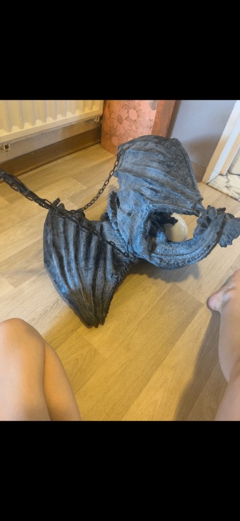 Grote gotische draken plafondlamp, Ophalen, Overige materialen, Gebruikt, Overige stijlen