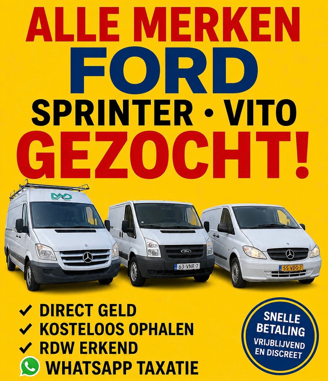 waardevolle mensen‍️‍ Ik ben op zoek naar een Ford Transit, Enlèvement ou Envoi