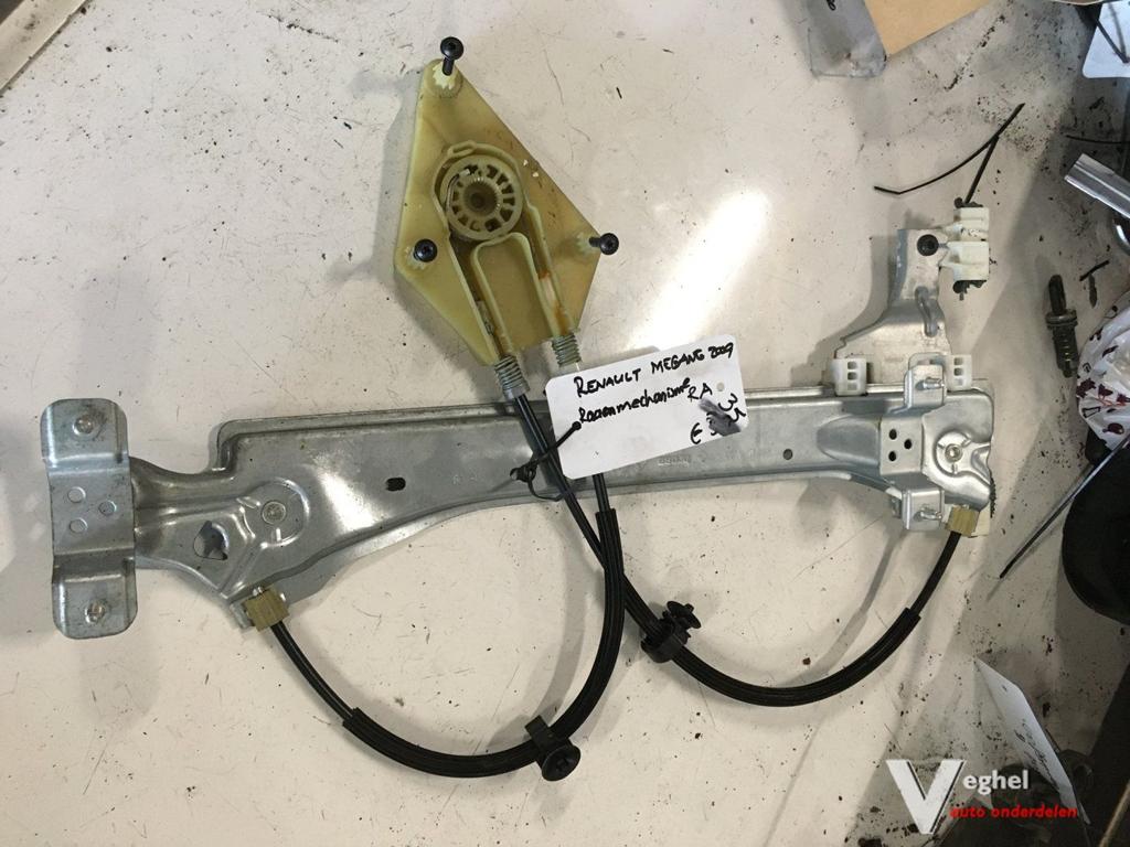 Renault Megane 2009 Elektr Raammechanisme zonder motor Recht, Auto-onderdelen, Gebruikt, -, -, Ophalen of Verzenden
