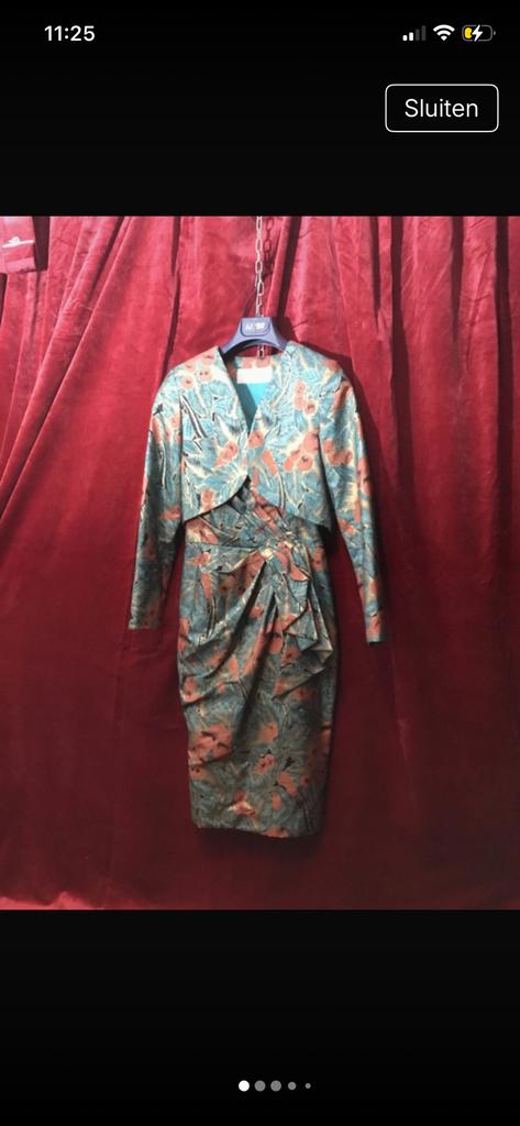 Robe de cocktail Vintage Designer Gerard Brusse, Enlèvement ou Envoi, Comme neuf, Taille 36 (S), Costume ou Complet