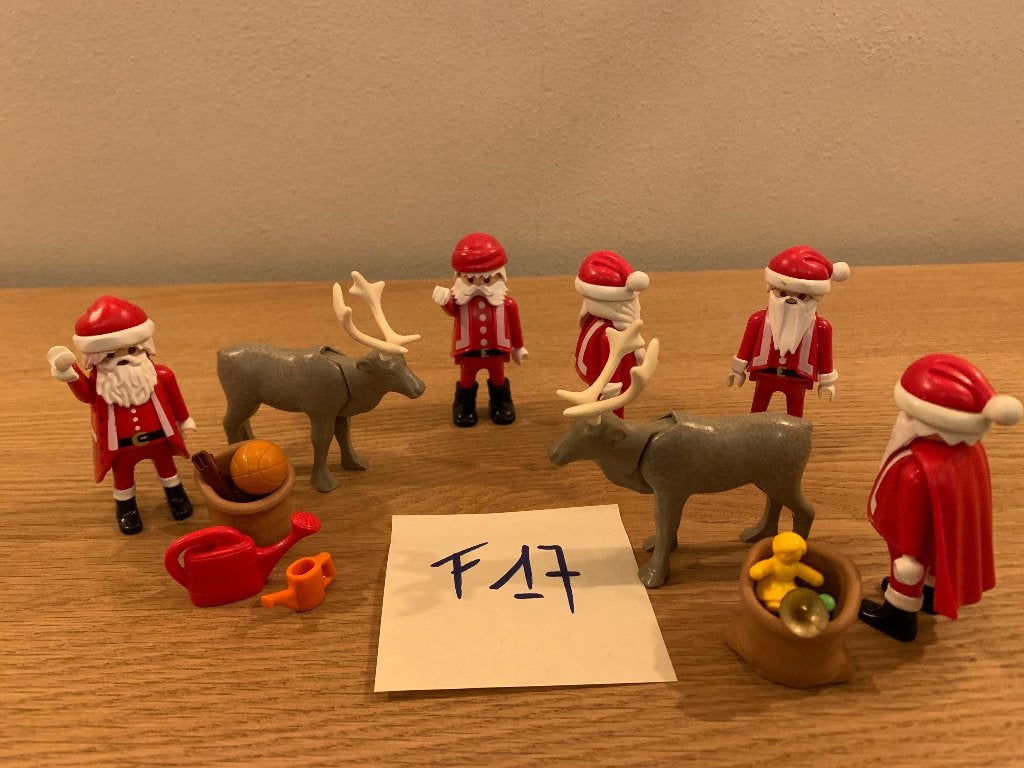 PLAYMOBIL F17: LOT 5 KERSTMANNEN E.A., Kinderen en Baby's, Ophalen of Verzenden, Zo goed als nieuw, Losse onderdelen, Figuren