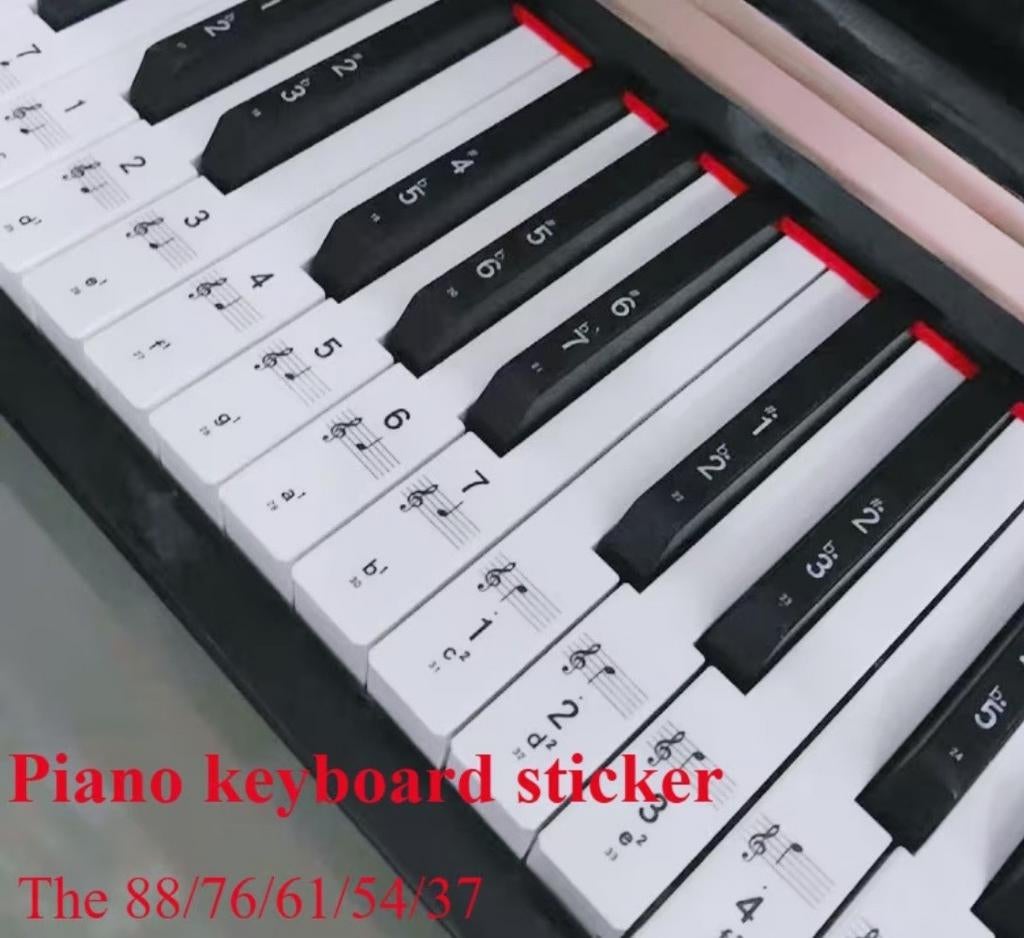 Piano noten stickers, Muziek en Instrumenten, Ophalen, Piano