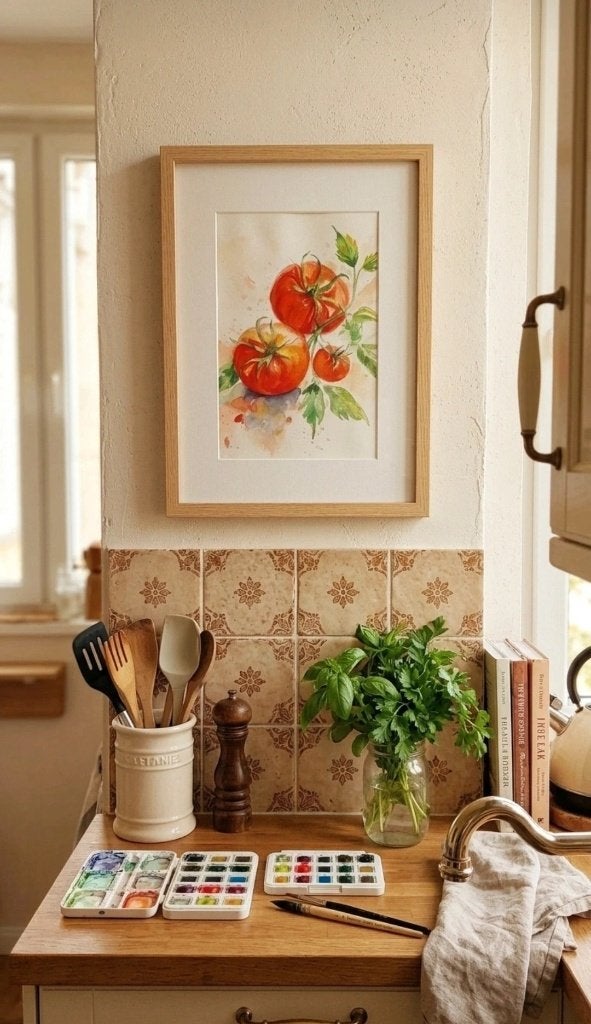 Watercolor paiting, Stilleven, Ophalen of Verzenden, Gesigneerd, Papier