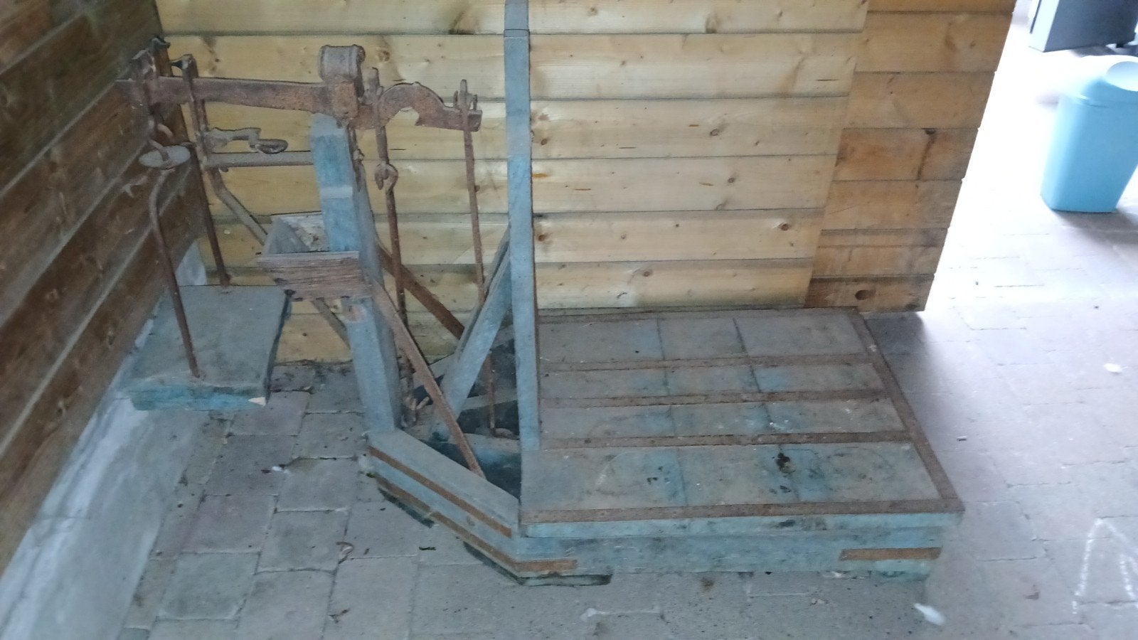 oude bascule, Ophalen, Gebruikt