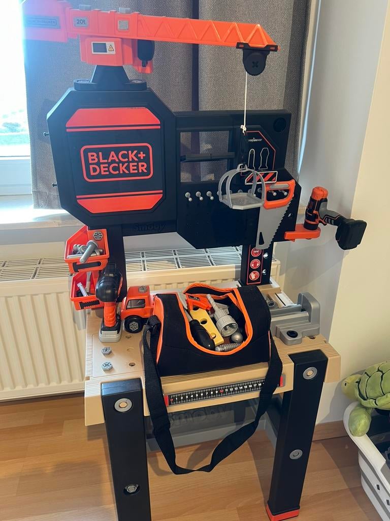 Smoby werkbank + gereedschapskist ( nieuw), Ophalen