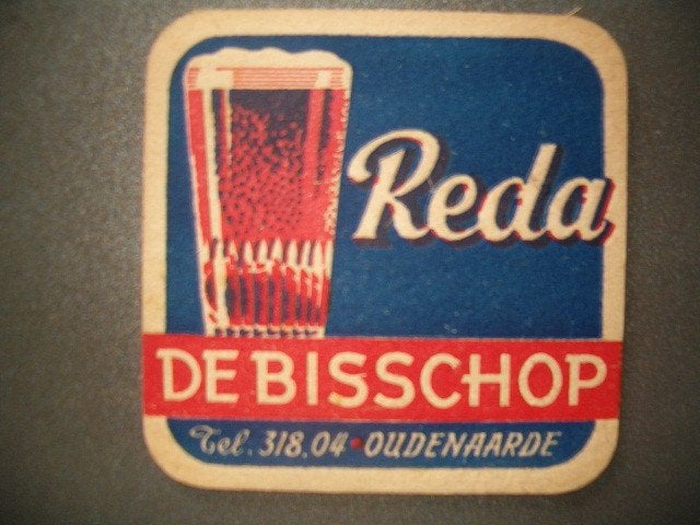 Bierviltje De Bisschop Leupegem 7 : 94x 94 mm, kleine hoeken, Verzamelen, Ophalen of Verzenden, Gebruikt, Viltje(s)
