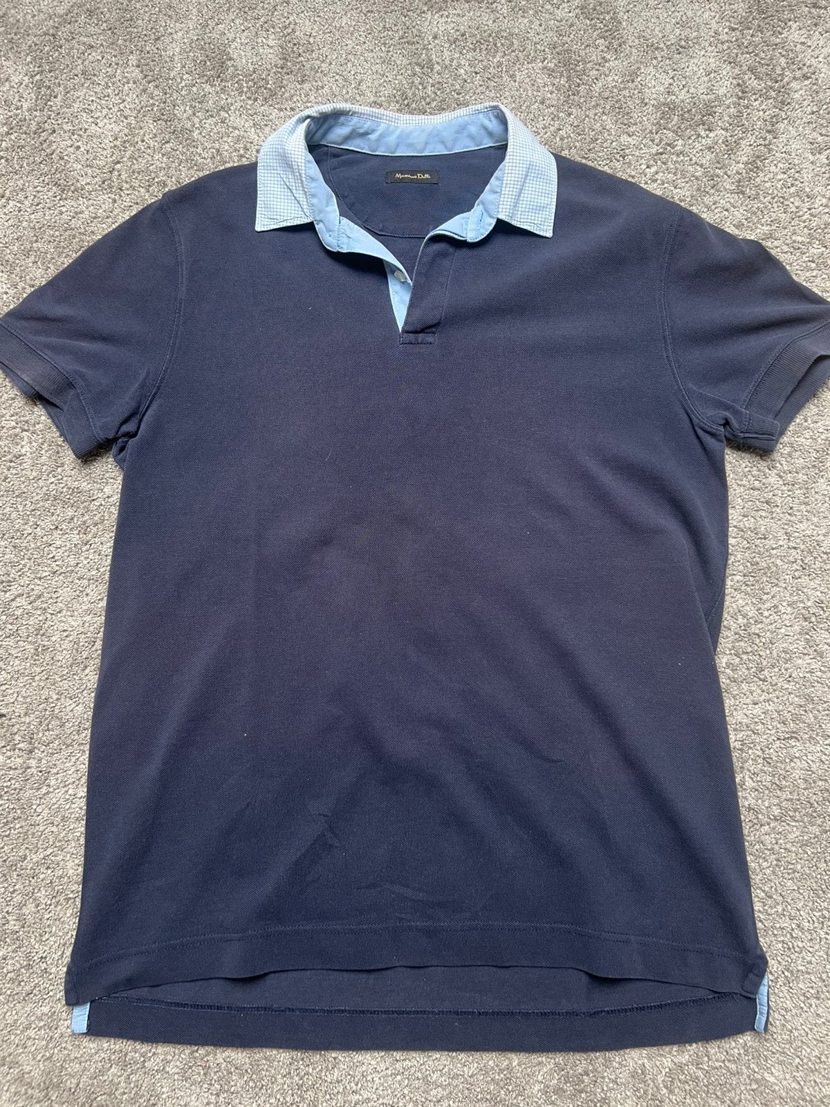 Massimo dutti polo blauw, Ophalen, Zo goed als nieuw, Maat 46 (S) of kleiner, Blauw
