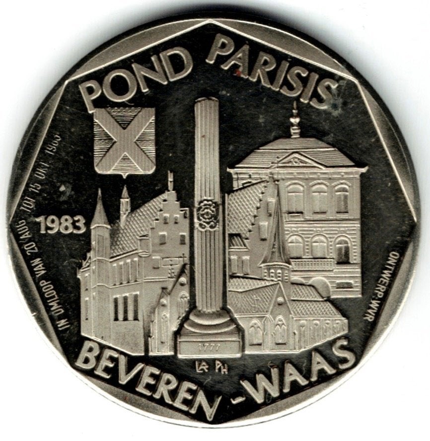 Médaille municipale Beveren-Waas 1983, Envoi, Autres matériaux