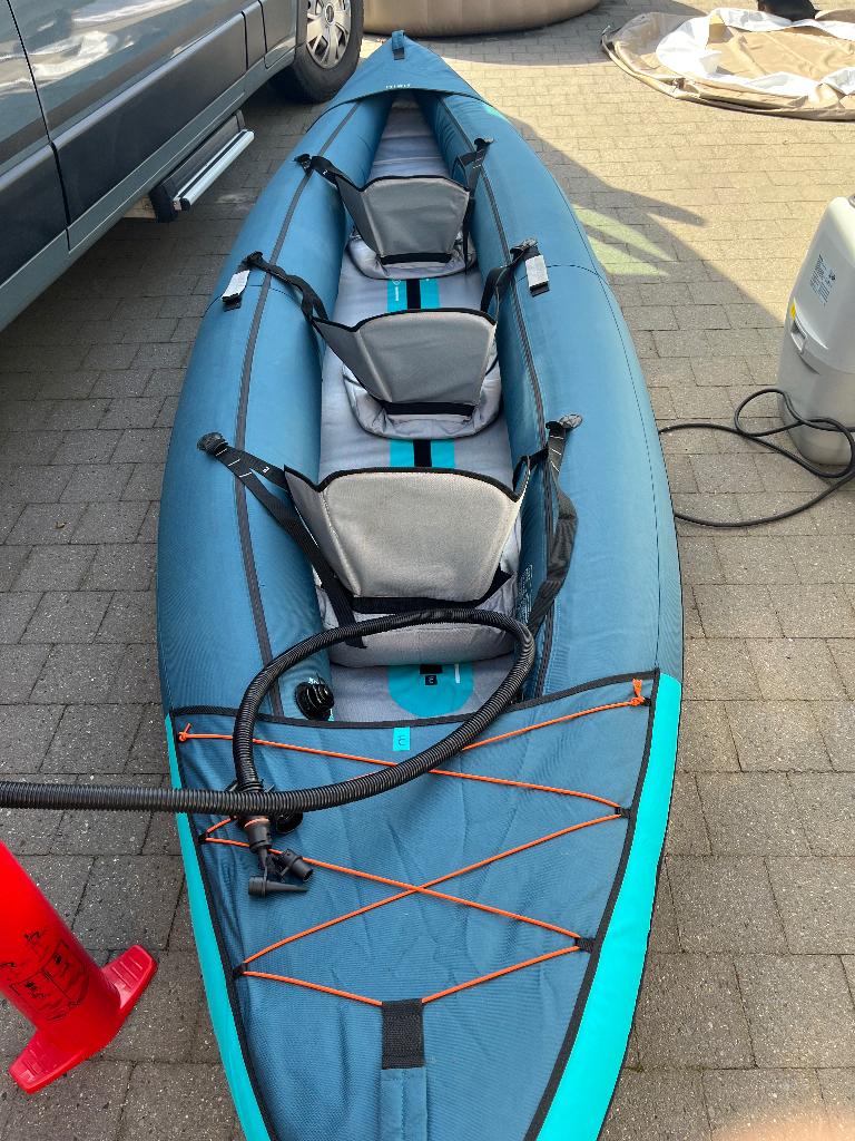 Opblaasbare kayak, Watersport en Boten, Ophalen, Opblaasbaar, Zo goed als nieuw, 3-persoons of meer
