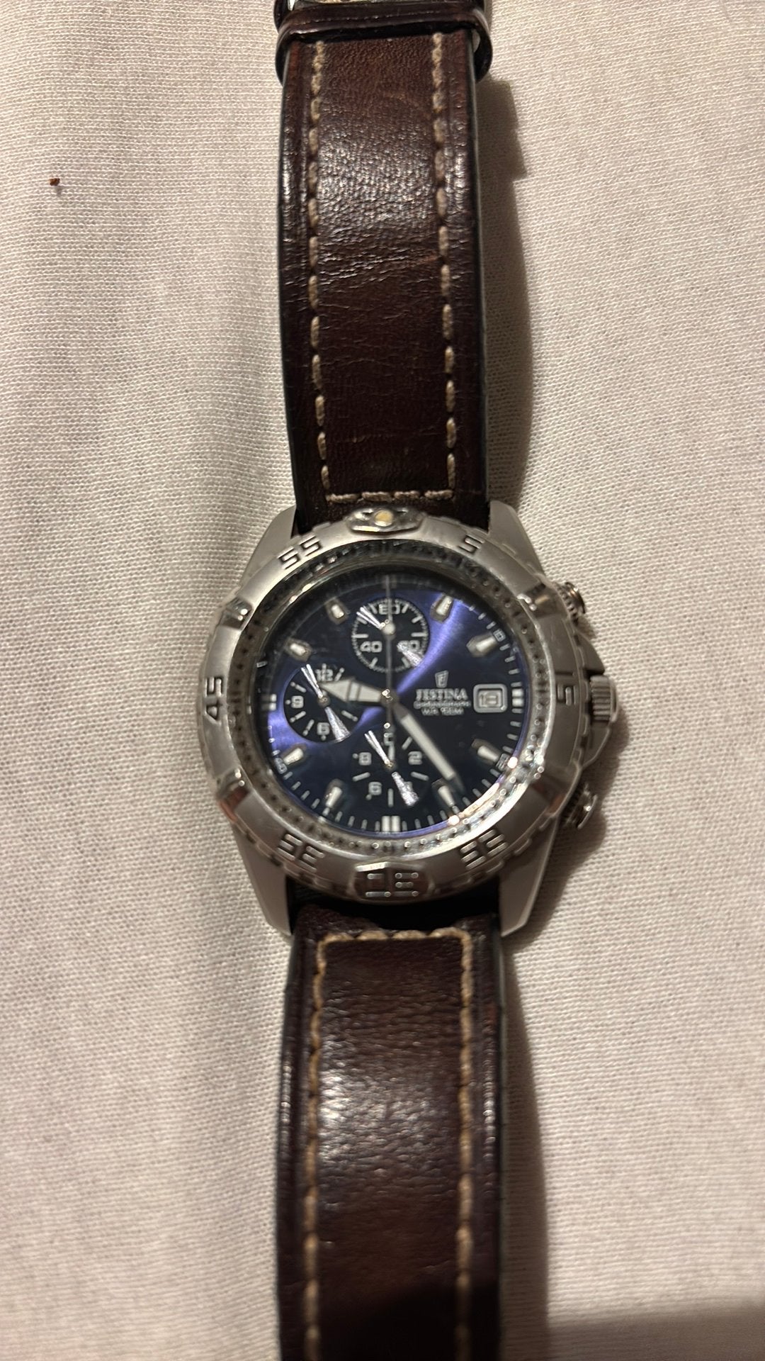 Chrono Festina, Montre-bracelet, Autres marques, Cuir, Acier