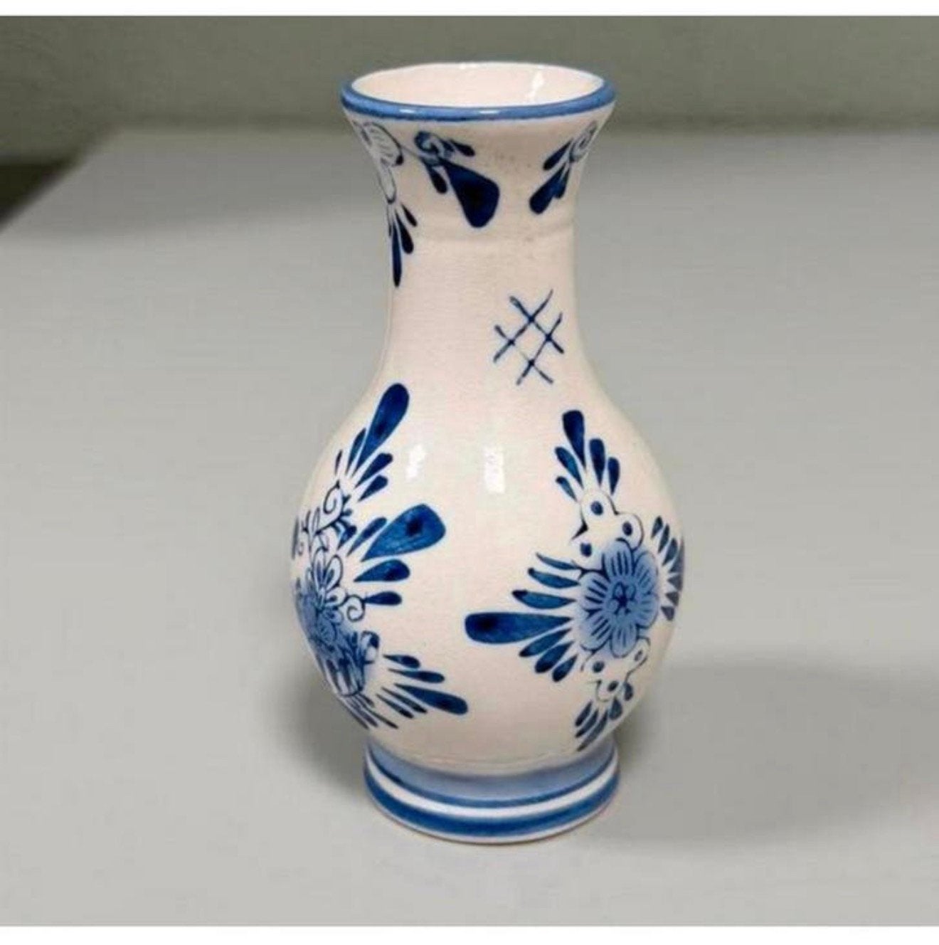 Petit vase en poterie bleue de Delft, décor en faïence, Enlèvement ou Envoi