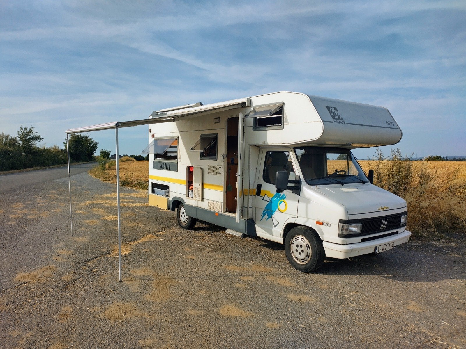 Camping car Fiat 2.5 TD prêt à prendre la route, Caravanes & Camping, Camping-cars, Roue de secours, Jusqu'à 5, Siège standard