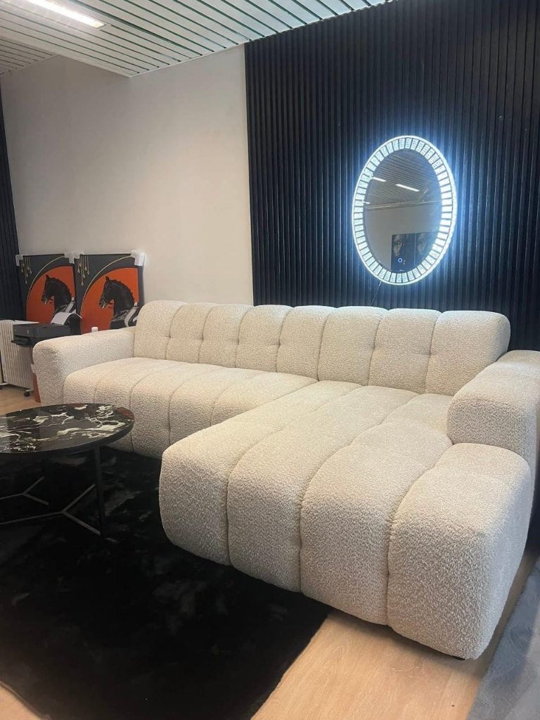Luxury L-Shaped Corner Sofa, Verzenden, Hoekbank, Zo goed als nieuw, 150 cm of meer