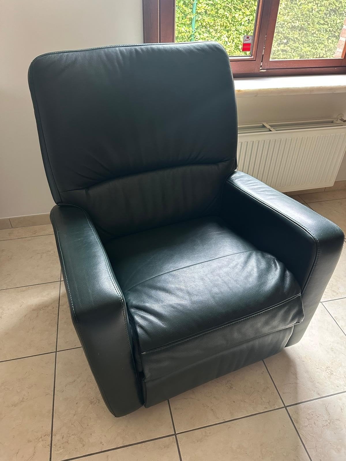 leren relax zetel te koop, Huis en Inrichting, Ophalen, Leer