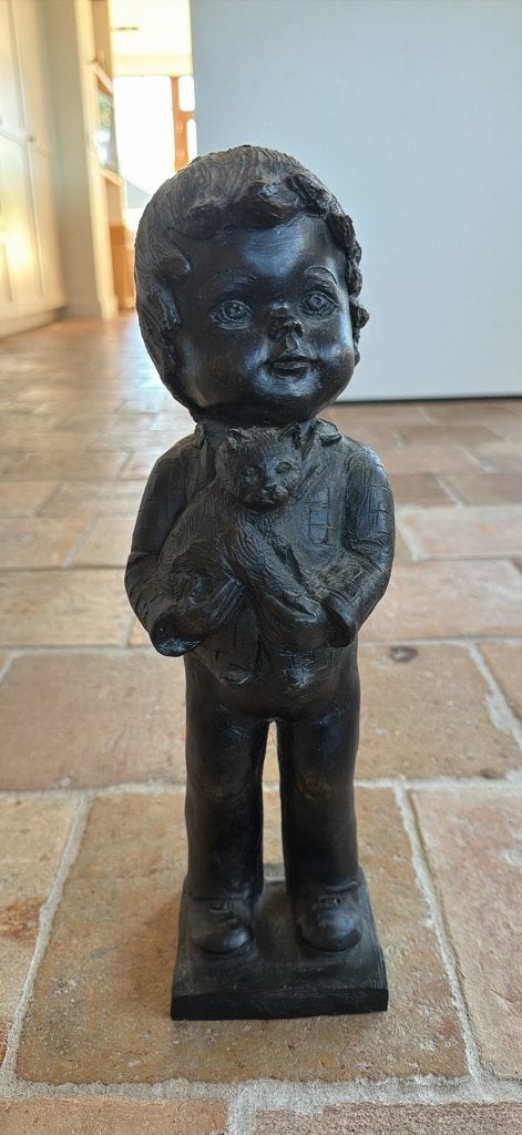 Origineel GILDE Handwerk beeld 'Jongen met Kat', Verzamelen, Ophalen of Verzenden, Zo goed als nieuw, Overige typen