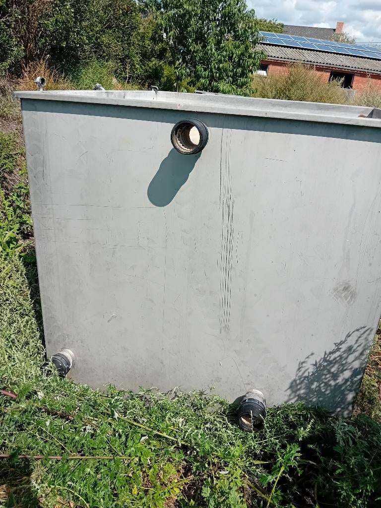 grote zware inox visbak 3.26 m³ met 3 grote koppelgaten, Dieren en Toebehoren, Ophalen, Zo goed als nieuw