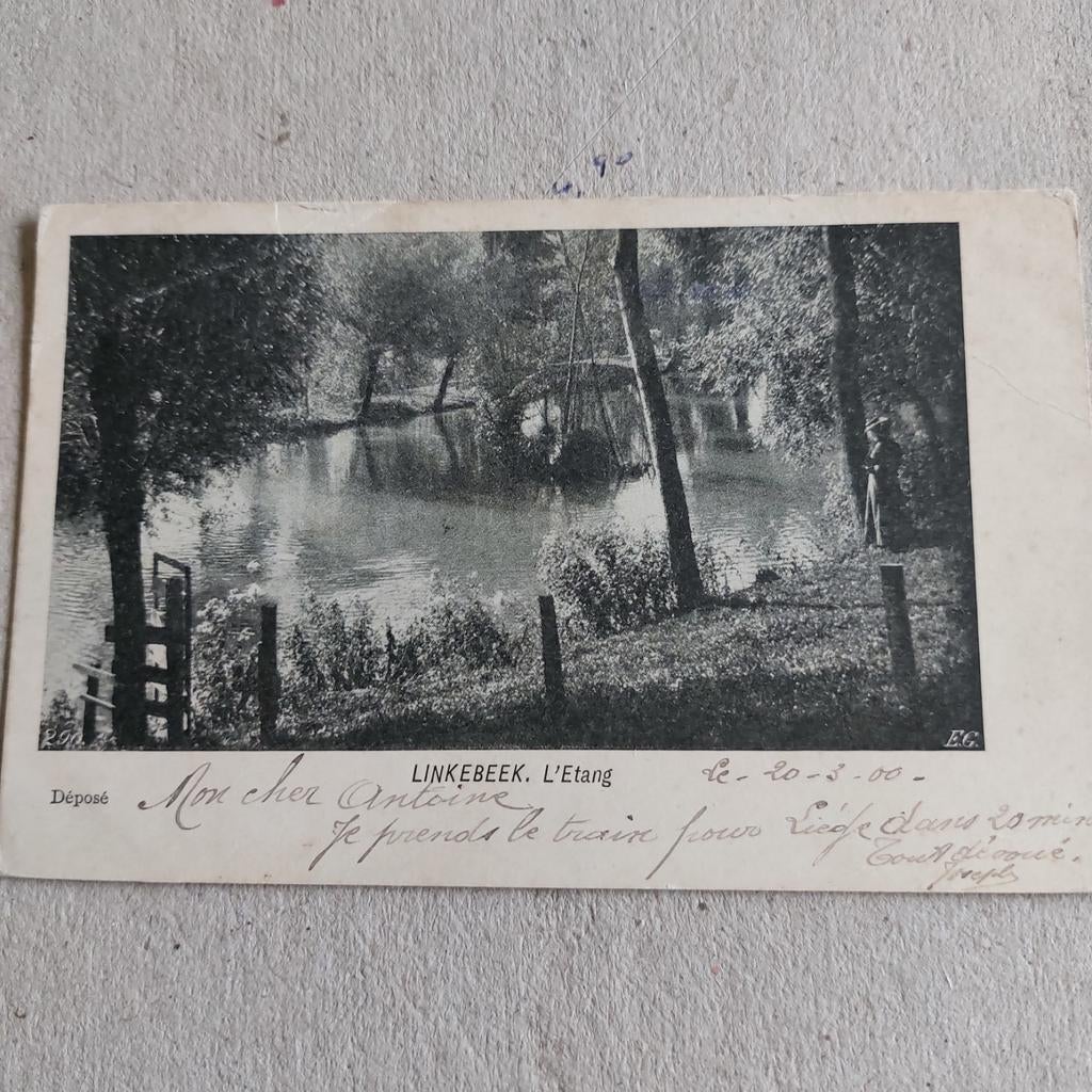 Oude postkaart Linkebeek, Collections, Enlèvement ou Envoi
