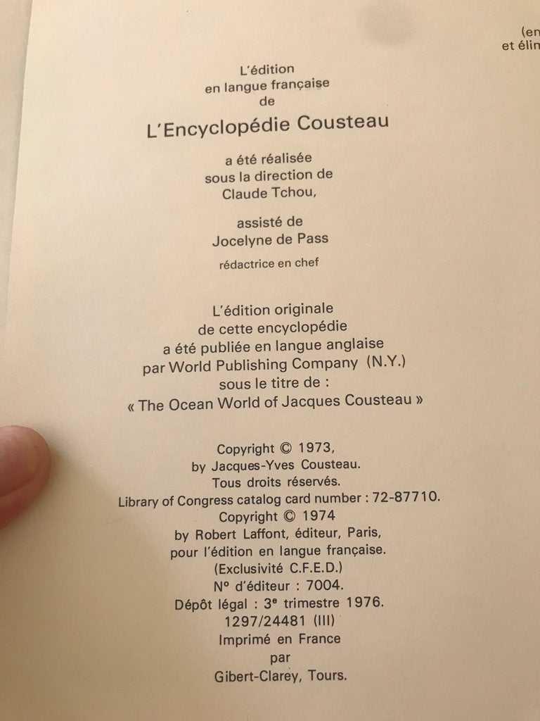 Encyclopédie cousteau, Série complète, Animaux, Comme neuf, Enlèvement