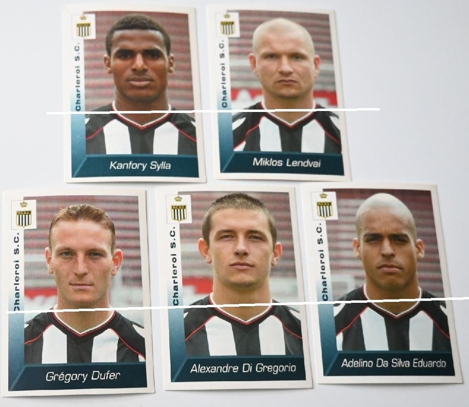 Panini/Football 2003/Charleroi S.C./5 autocollants, Collections, Envoi, Comme neuf, Affiche, Image ou Autocollant