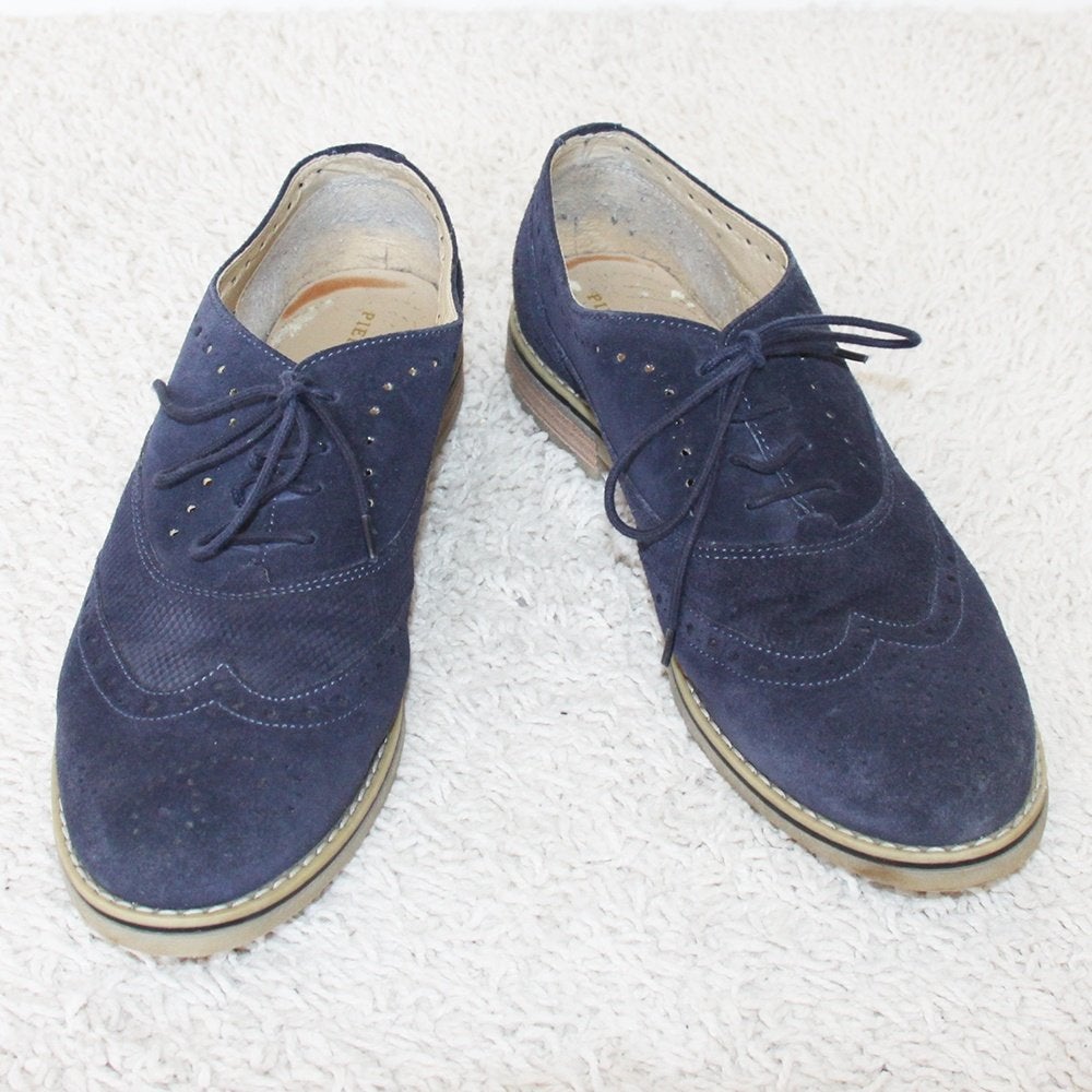 Chaussures à lacets Pier One en daim s22 (taille 41) €25, -, Enlèvement ou Envoi, Comme neuf, Bleu, Chaussures basses