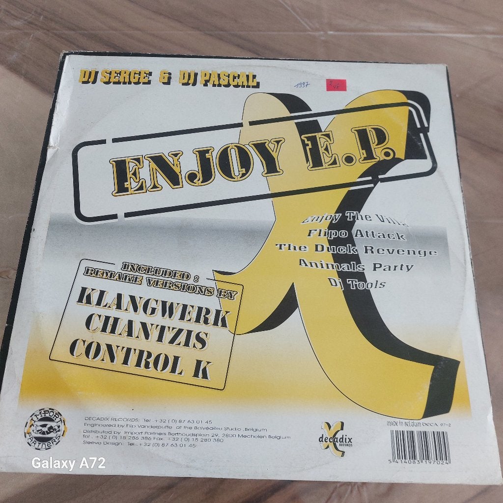 dj serge & dj pascal enjoy ep 12 inch maxi, Cd's en Dvd's, Vinyl | Dance en House, Gebruikt, Overige genres, Ophalen of Verzenden