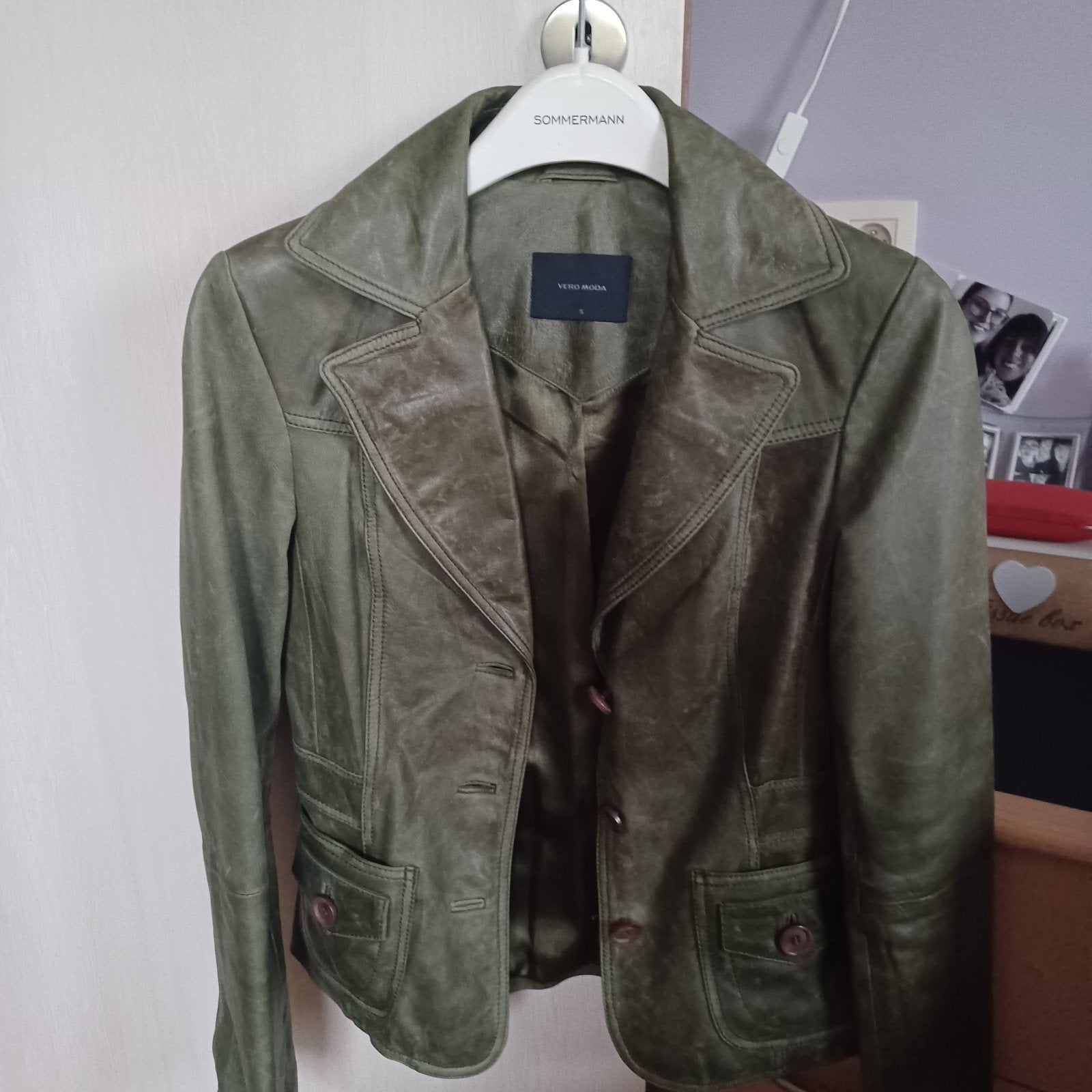 lederen jas maat S nieuw, Enlèvement, Taille 46 (S) ou plus petite