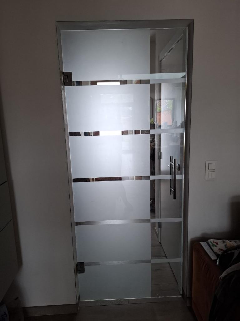 glazen deur, Doe-het-zelf en Bouw, Deuren en Vliegenramen, Ophalen, 80 tot 100 cm, Binnendeur, 200 tot 215 cm
