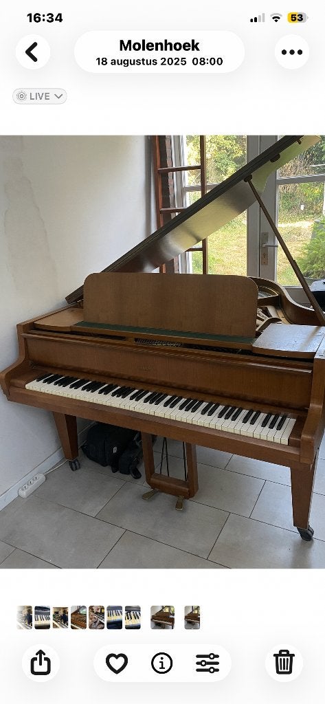 Kleine SCHIMMEL  vleugel 1.57m te koop, Musique & Instruments, Pianos, Enlèvement, Utilisé, Brun, À queue