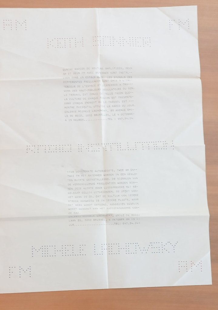 Affiche Keith Sonnier AM FM Michèle Lachowsky Brussel 1979, Antiek en Kunst, Verzenden