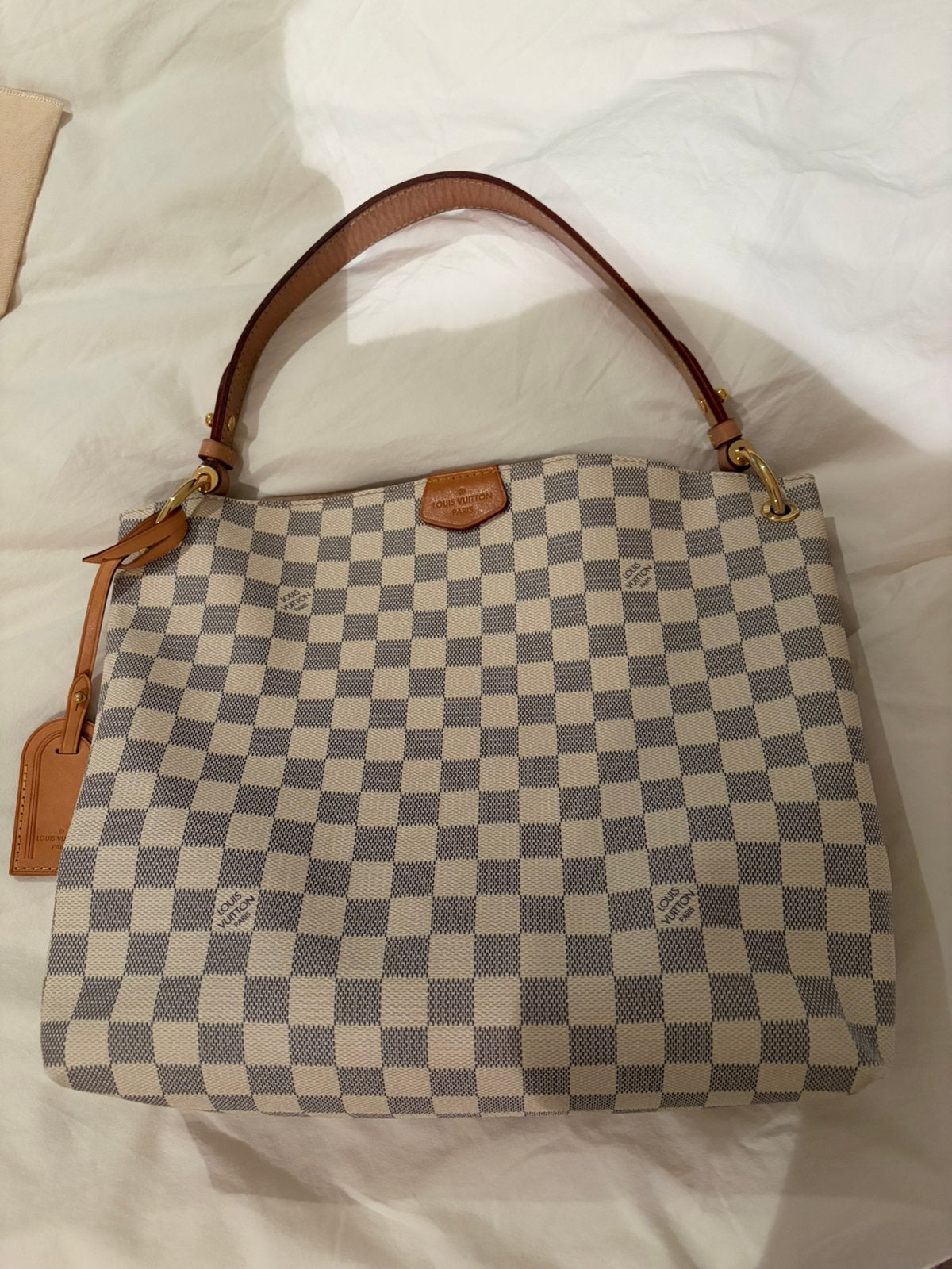 Louis Vuitton Graceful PM Damier Azur Rose Ballerine, Ophalen, Zo goed als nieuw