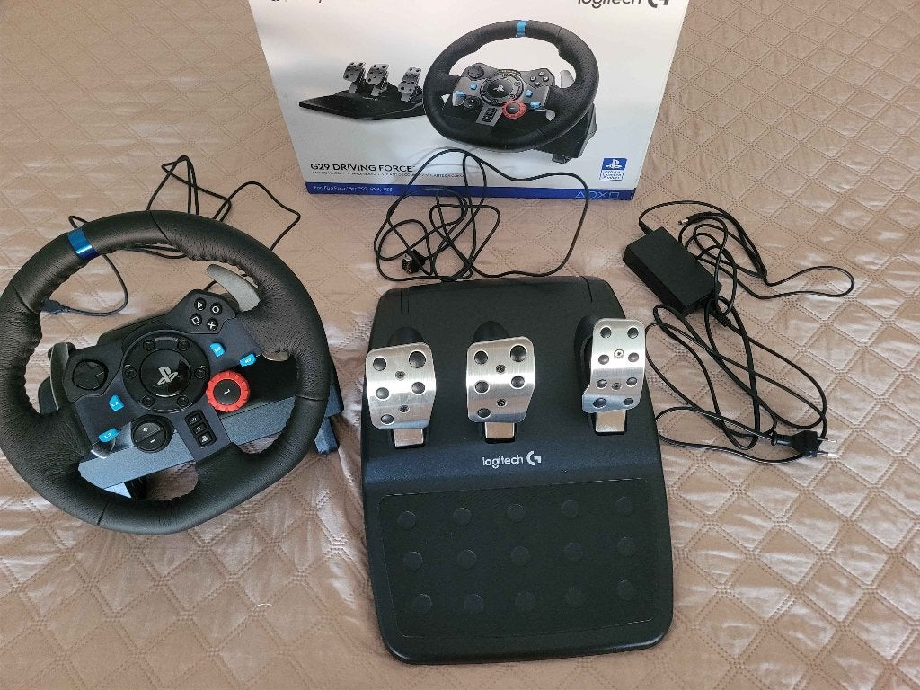 Logitech G29 Racing Wheel (stuur + pedalen) PS5, PS4 & PC, Games en Spelcomputers, Ophalen, Zo goed als nieuw, Playseat of Racestoel