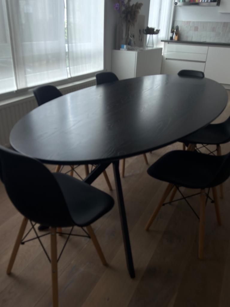 Eettafel ovaal 220x100, Maison & Meubles, 100 à 150 cm, Enlèvement, Utilisé, Ovale