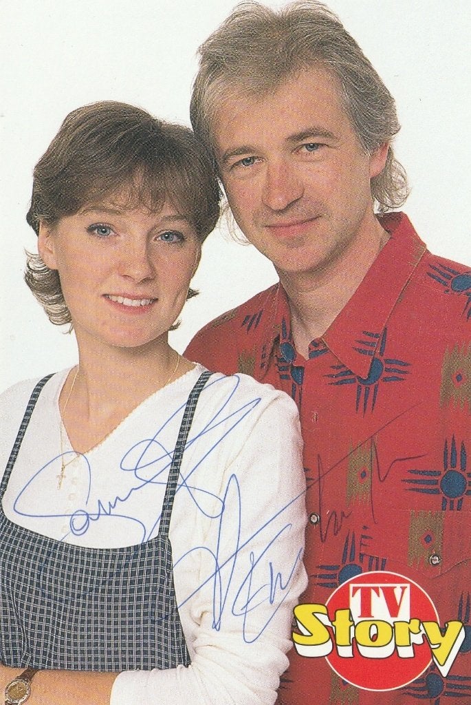 Erik & Sanne - foto met handtekeningen - 1995, Verzamelen, Ophalen of Verzenden, Zo goed als nieuw, Foto of Kaart, Gesigneerd