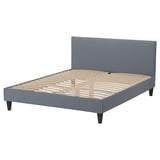 Ikea bed SABOVIK 140*200 boxframe, Ophalen, Gebruikt, Grijs, Stof